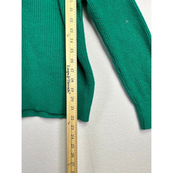 Woman's So Soft Old Navy Green V Neck Sweater - Size Small Casual Cozy - Picture 9 of 10